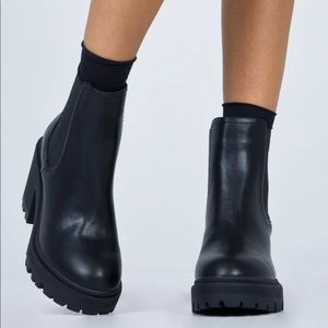 Princess Polly Black Ankle Boots